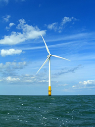 Wind turbine at sea